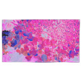 明るい赤紫色エレガントとダークブルーライムライトアジサイ 枕カバー (正面左)