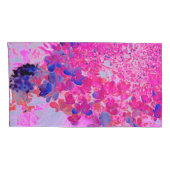 明るい赤紫色エレガントとダークブルーライムライトアジサイ 枕カバー (裏面-右)