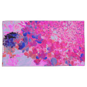 明るい赤紫色エレガントとダークブルーライムライトアジサイ 枕カバー (正面右)