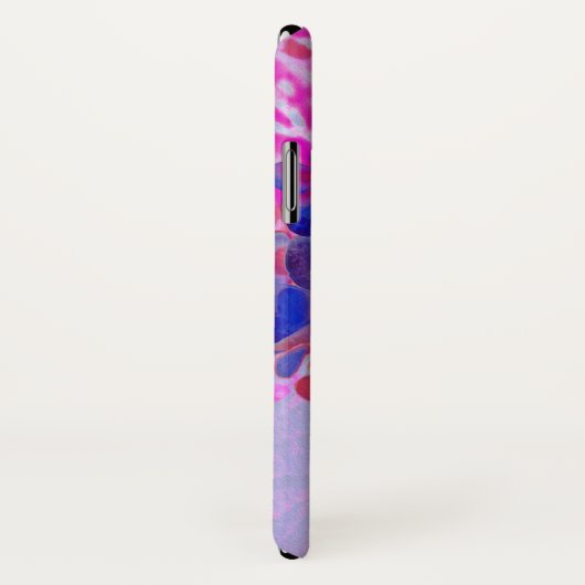 明るい赤紫色エレガントとダークブルーライムライトアジサイ Case-Mate iPhoneケース (裏面/右)