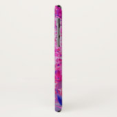 明るい赤紫色エレガントとダークブルーライムライトアジサイ Case-Mate iPhoneケース (裏面/左)