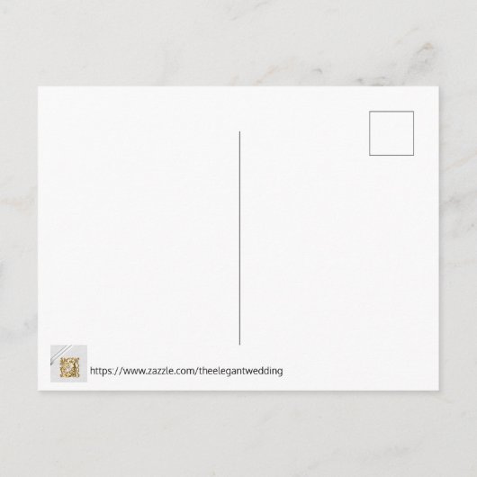 明るい赤紫色エレガントピンクの結婚式の日付を保存 案内ポストカード (裏面)