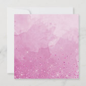 明るい赤紫色エレガントフローラ、水彩キンチェニェラ 招待状 (裏面)