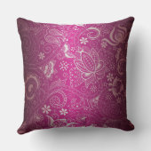 明るい赤紫色エレガント枕 クッション (裏面)