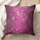 明るい赤紫色エレガント枕 クッション (ブランケット)