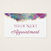 明るい赤紫色オパールデザインアポイントメントカード (正面)