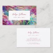 明るい赤紫色オパール背景名刺 名刺 (正面/裏面)