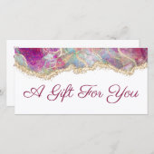 明るい赤紫色オパール証明書 (正面/裏面)