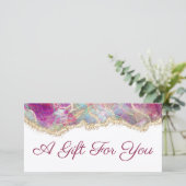 明るい赤紫色オパール証明書 (スタンド正面)