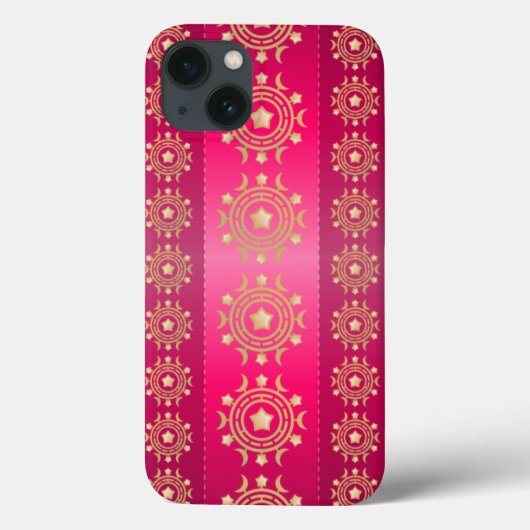 明るい赤紫色オリエンタルマンダラパターン Case-Mate iPhoneケース (裏面)