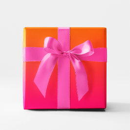 明るい赤紫色オレンジ色 ラッピングペーパー