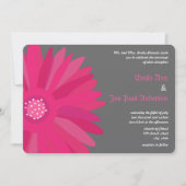 明るい赤紫色オングレーガーベラデイジー結婚式招待状 招待状 (正面)