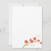 明るい赤紫色ガーデンバラ-結婚式招待状 招待状 (裏面)