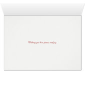 明るい赤紫色クリスマスグリーティングカード – 赤 (内部横(下))