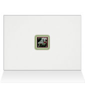 明るい赤紫色クリスマスグリーティングカード – 赤 (内部横(上))