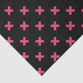 明るい赤紫色クロステッチオンブラック 薄葉紙 (詳細)