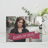 明るい赤紫色グランジバナー2013グラード招待状 招待状 (スタンド正面)