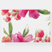 明るい赤紫色グリーンフローラ卒業 ゲストブック (裏面)