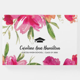 明るい赤紫色グリーンフローラ卒業 ゲストブック