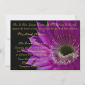 明るい赤紫色サボテン花招待状 招待状 (正面)