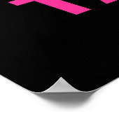 明るい赤紫色シャンパンパーティーポスター ポスター (角)