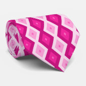 明るい赤紫色ダイヤモンドパターン ネクタイ (ロール)