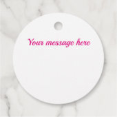 明るい赤紫色ダイヤモンドパターン フェイバータグ (裏面)