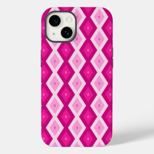 明るい赤紫色ダイヤモンドパターン Case-Mate iPhone 14ケース