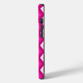 明るい赤紫色ダイヤモンドパターン Case-Mate iPhoneケース (裏面 / 左)