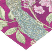 明るい赤紫色チノワセリーピーコックフローラ ロングテーブルランナー (コーナー)