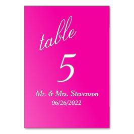 明るい赤紫色テーブル番号 テーブルナンバー