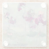 明るい赤紫色トレリン ガラスコースター (裏面)