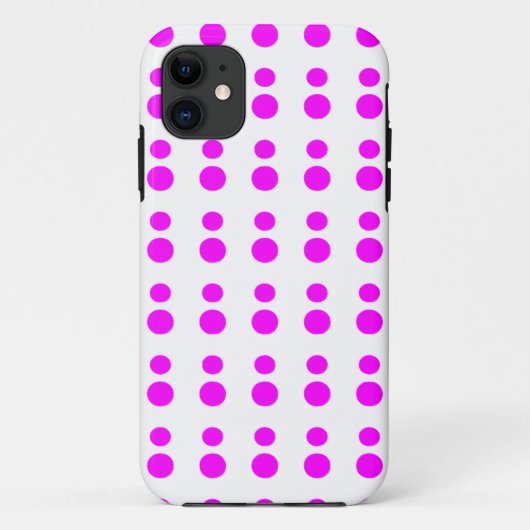 明るい赤紫色ドットIphoneケース Case-Mate iPhoneケース (裏面)