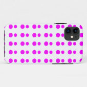 明るい赤紫色ドットIphoneケース Case-Mate iPhoneケース (裏面(横))