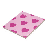 明るい赤紫色ハートパター名門私立校風のンピンクy2k美学 タイル (側面)