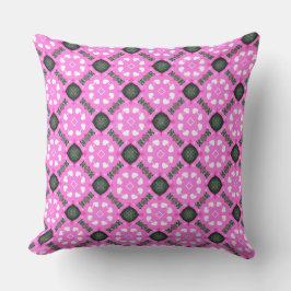 明るい赤紫色ハート クッション