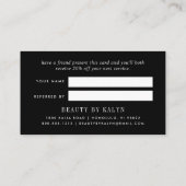 明るい赤紫色ハート 紹介カード (裏面)