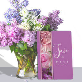 明るい赤紫色バラ誕生日パーティーの招待 招待状