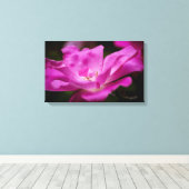 明るい赤紫色バラ キャンバスプリント (インサイチュ (ウッドフロア))