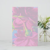 明るい赤紫色バラ 便箋 (スタンド正面)