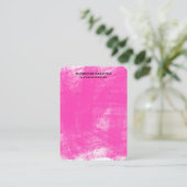 明るい赤紫色パステルイヤリングディスプレイビジネスカード 名刺 (スタンド正面)