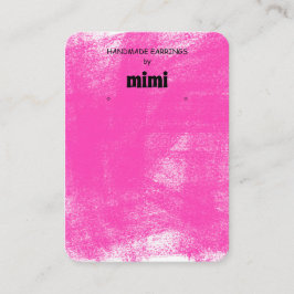明るい赤紫色パステルイヤリングディスプレイビジネスカード 名刺