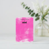 明るい赤紫色パステルイヤリングディスプレイビジネスカード 名刺 (スタンド正面)