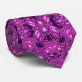 明るい赤紫色パターンタイ ネクタイ (ロール)