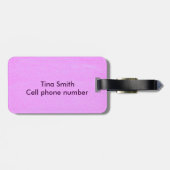 明るい赤紫色パームツリー荷物タグ ラゲッジタグ (裏面横)