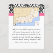 明るい赤紫色ビクトリアンピンクとホワイトダマスク (裏面)