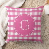 明るい赤紫色ピンクと白 クッション (ブランケット)