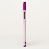 明るい赤紫色ピンクのバラと子猫,白の紫 Case-Mate iPhoneケース (裏面/右)