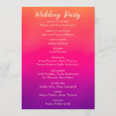 明るい赤紫色ピンクオレンジパープルブライトとはっきりしたフローラ プログラム (裏面)