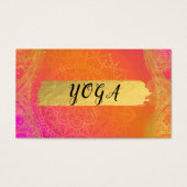 明るい赤紫色ピンクオレンジ&金ゴールドインディアンギフト証明書 (正面)